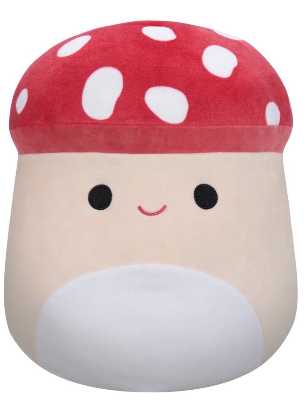 Plush Mushroom Pillow Toy - Red & Cream Cute Kids Plush Squishmallow Malcolm